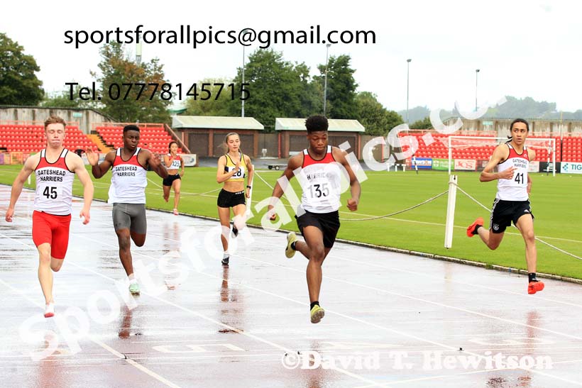 100 metres, 2023 Gateshead Tartan Games.  Photo: David T. Hewitson/Sports for All Pics